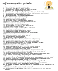 Lire la suite à propos de l’article 50 affirmations positives spirituelles